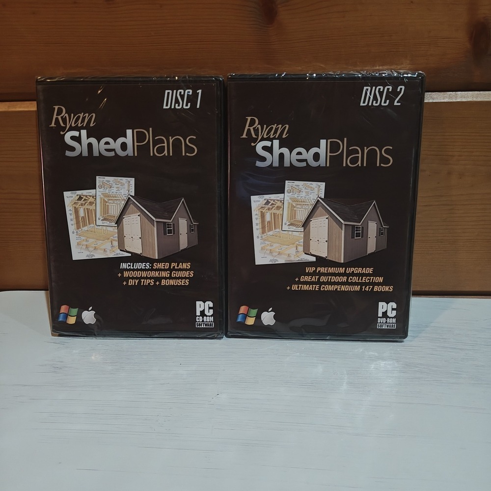 Ryan Shed Plans DVD Disk 1 & 2 Brand New‎ Sealed